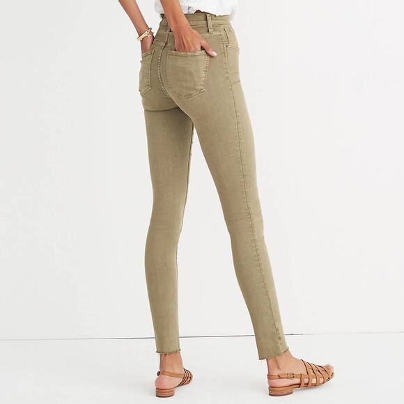 Madewell High Rise Skinny Jeans Raw Hem Garment Dyed Edition - Picture 3 of 9